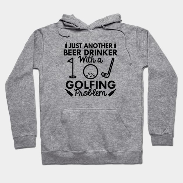 Beer Drinker Golfing Hoodie by VectorPlanet